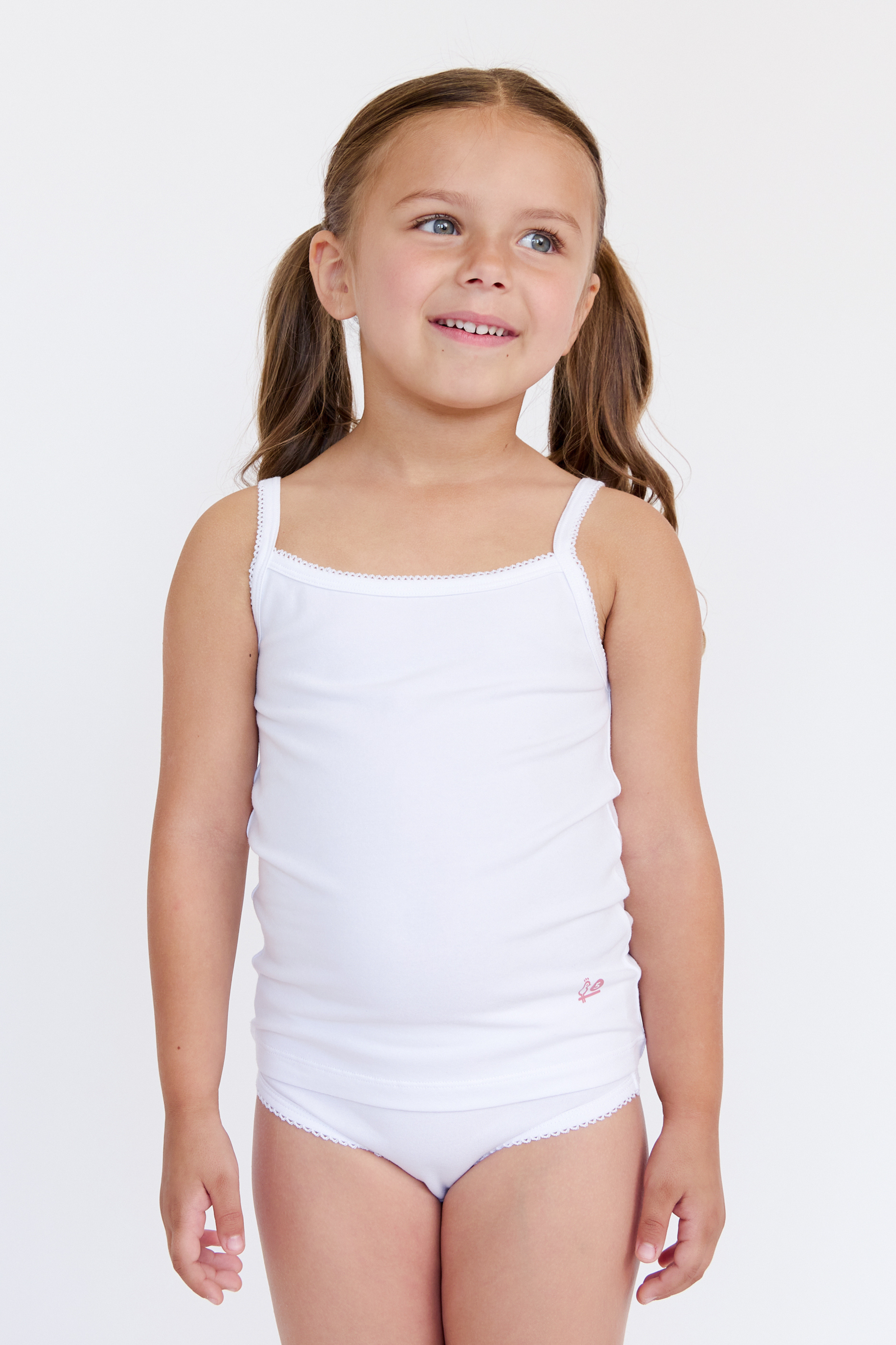 Feathers Solid White Snug Tagless Super Soft Cotton Underwear - Girls Underwear Briefs Panties 5-Pack (White)