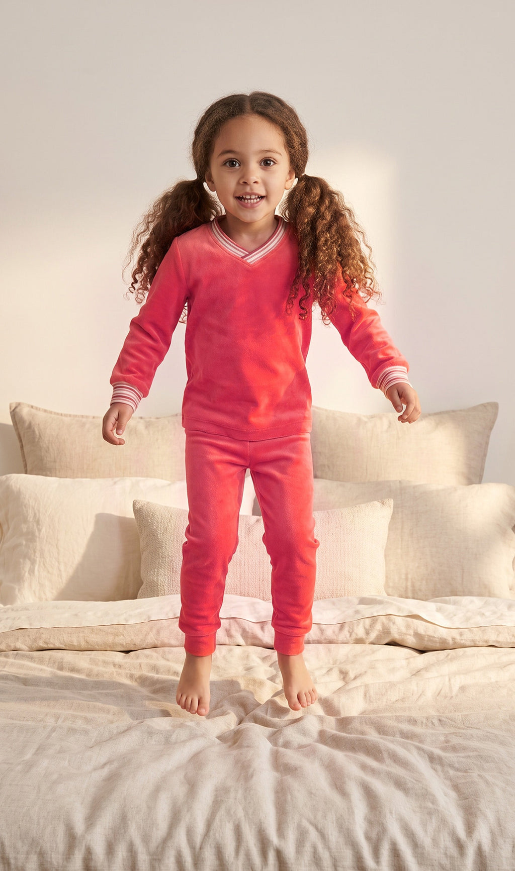 Striped cuff pajamas