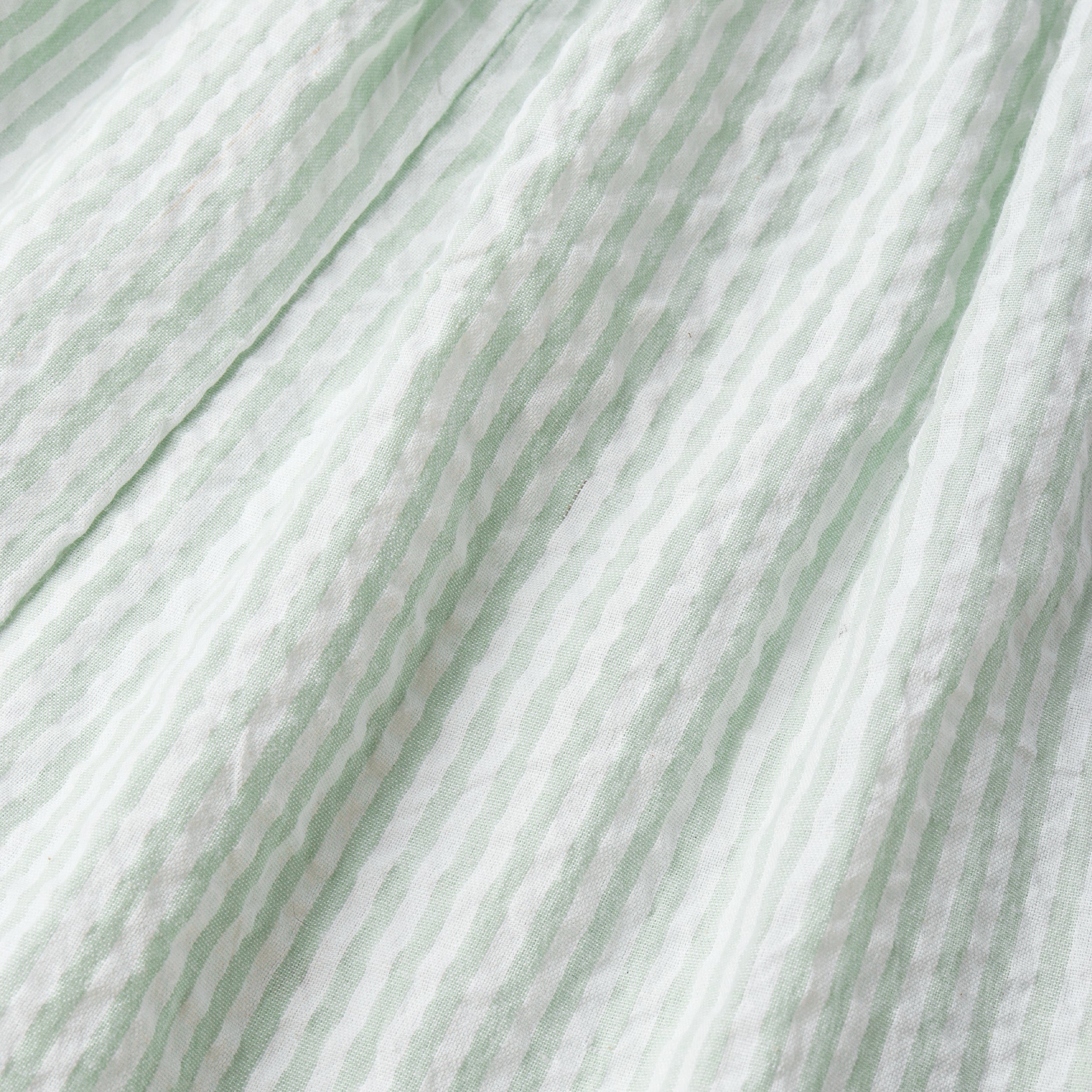 Organic Short Bubble Romper - Basil Stripes