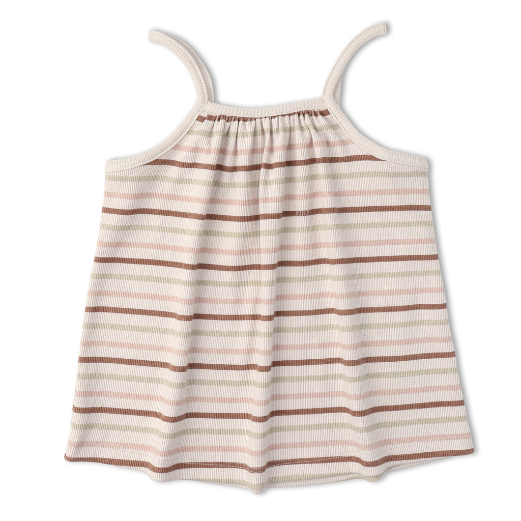 Organic Tank Top & Shorts Set - Terra Stripes
