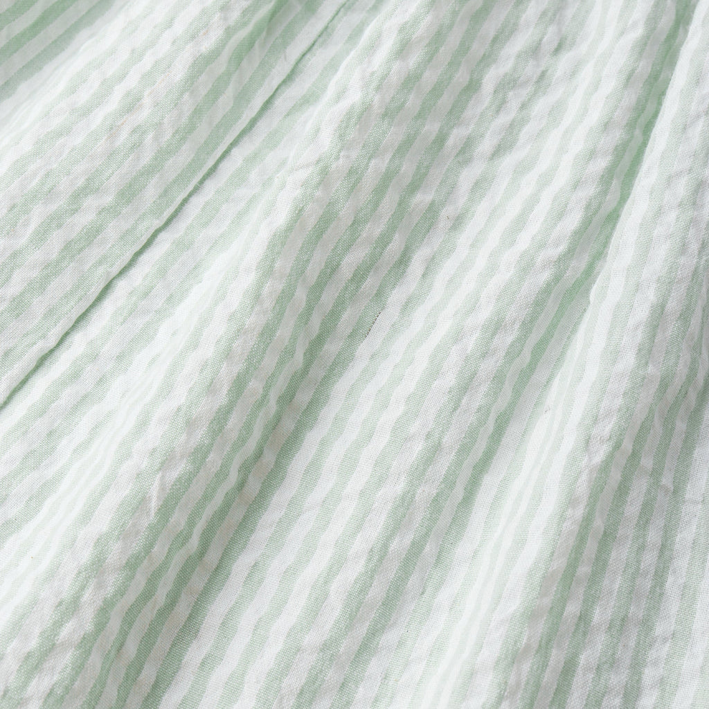 Organic Shirt & Shorts Set - Basil Stripes