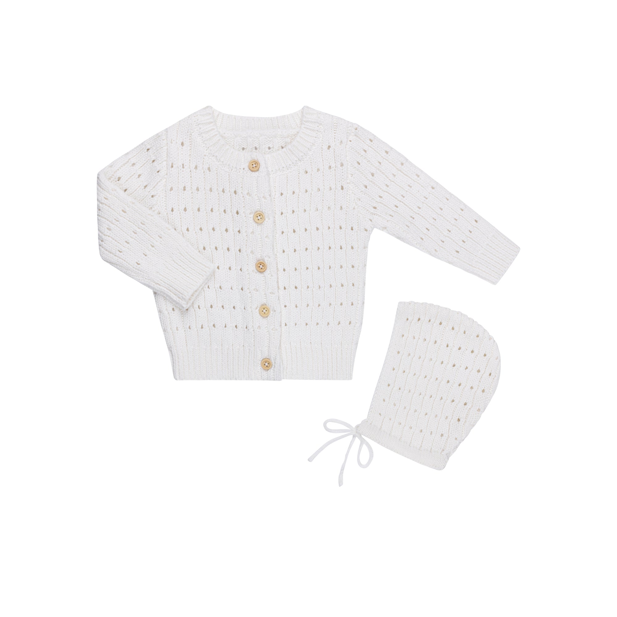 Pointelle Knit Cardigan
