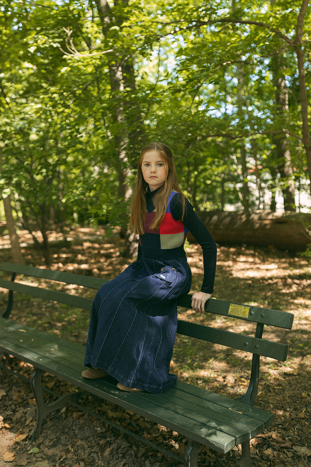 Sofi Pleated Maxi Skirt - Denim