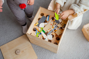 Wooden Storage Sorter for Constructor Toys – Montessori Organizer - KiddoLux