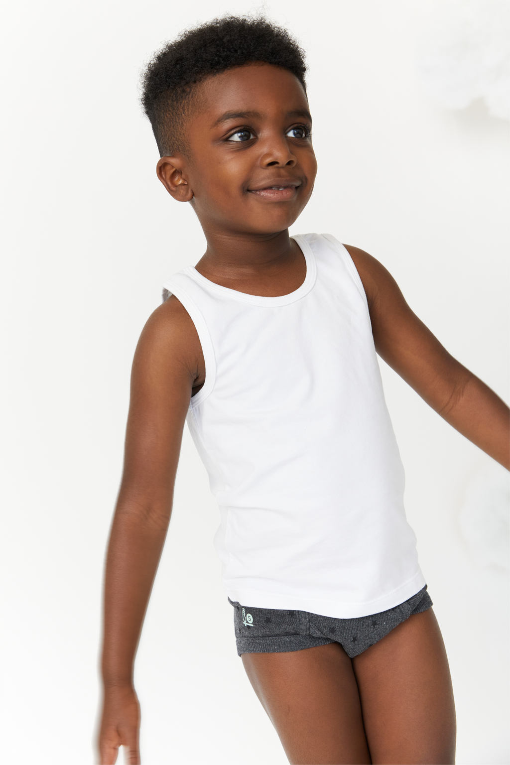 Feathers Boys White Tank Top 100% Cotton Tagless Undershirts 3-Pack