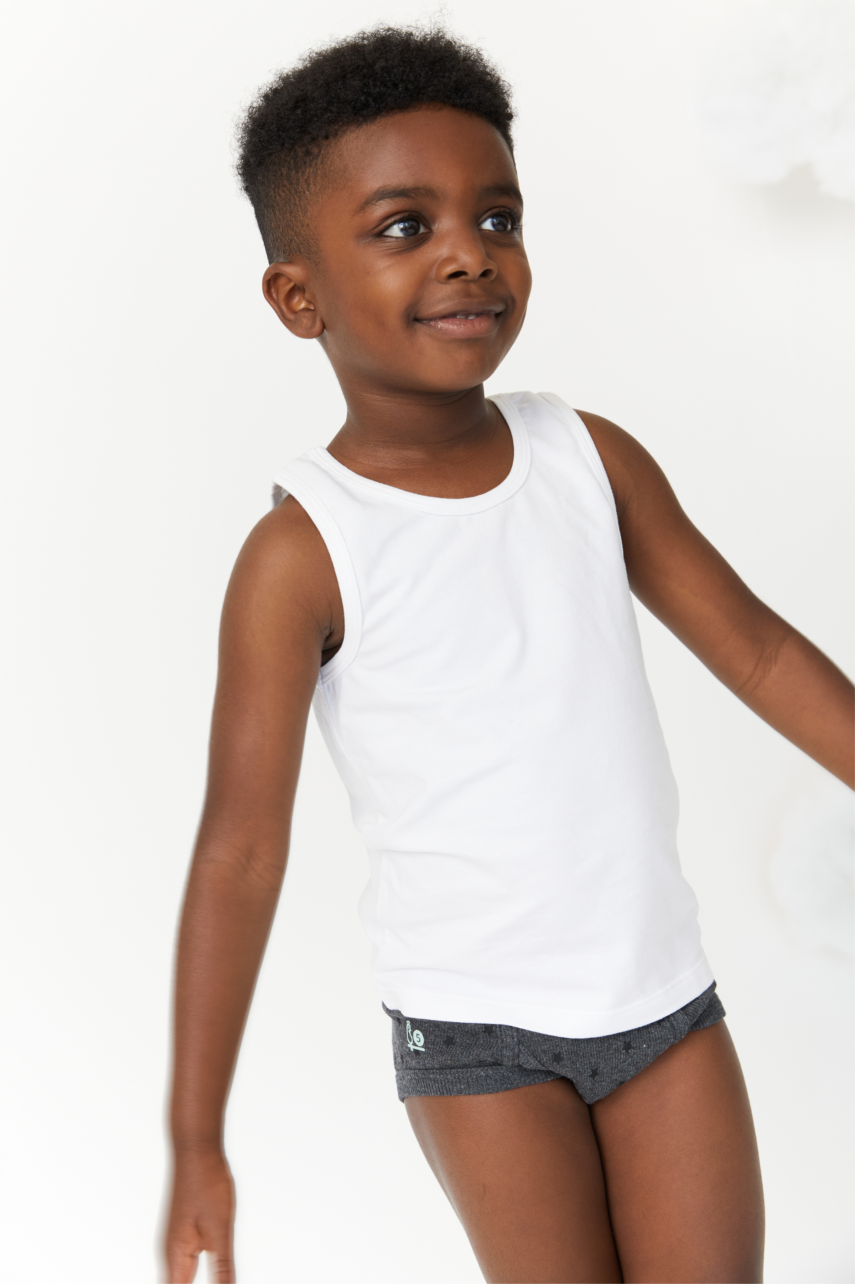 Feathers Boys White Tank Top 100% Cotton Tagless Undershirts 3-Pack