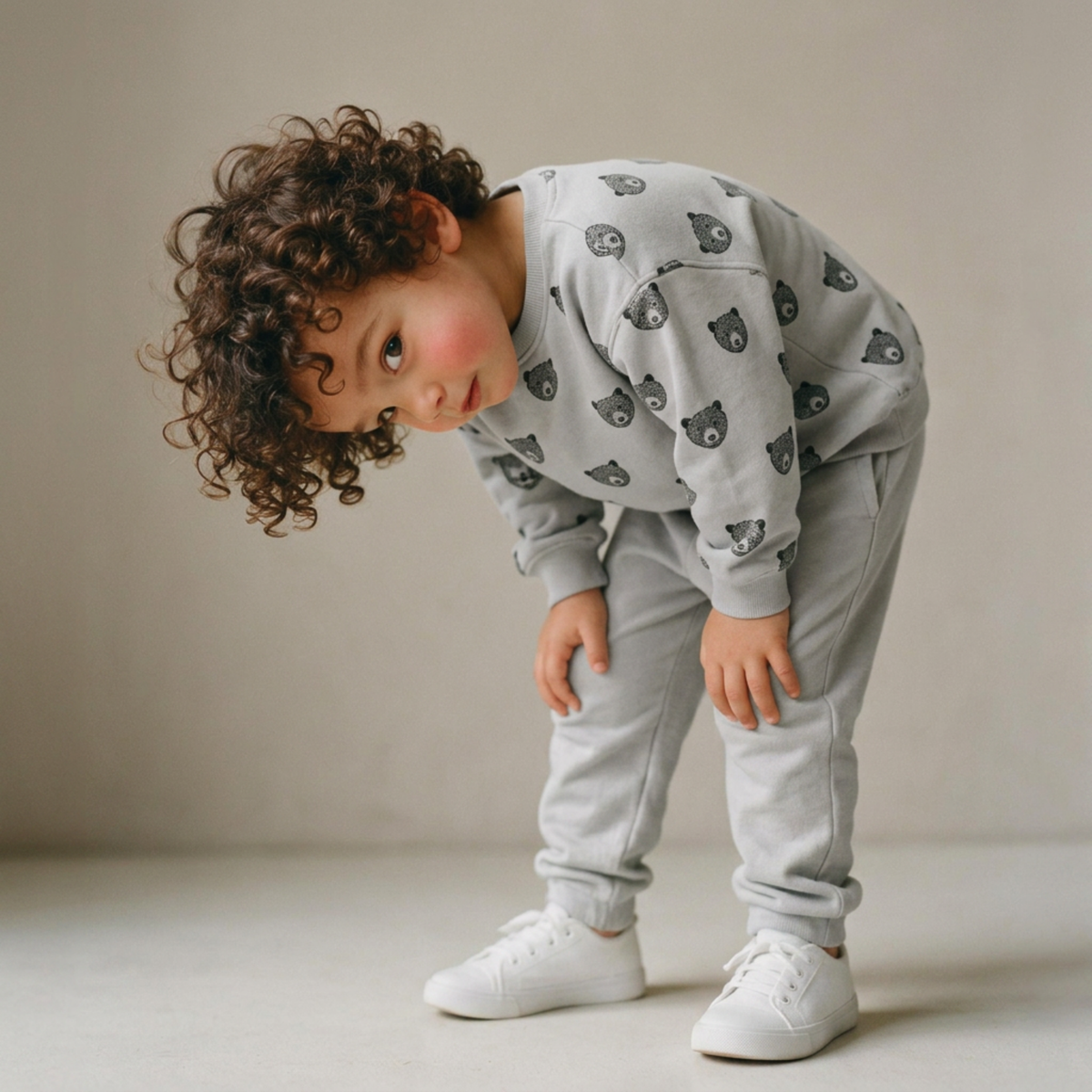Organic Fleece Sweatshirt - Woodland Bear