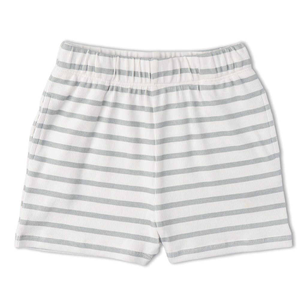 Organic Tank Top & Shorts Set - Fog Stripes