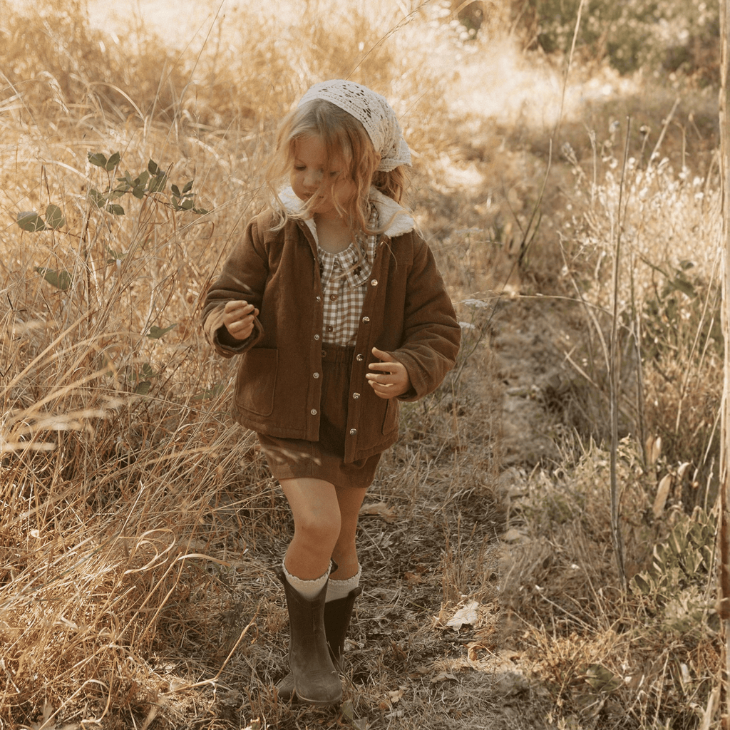 Organic Corduroy Front Pocket Jacket - Brown