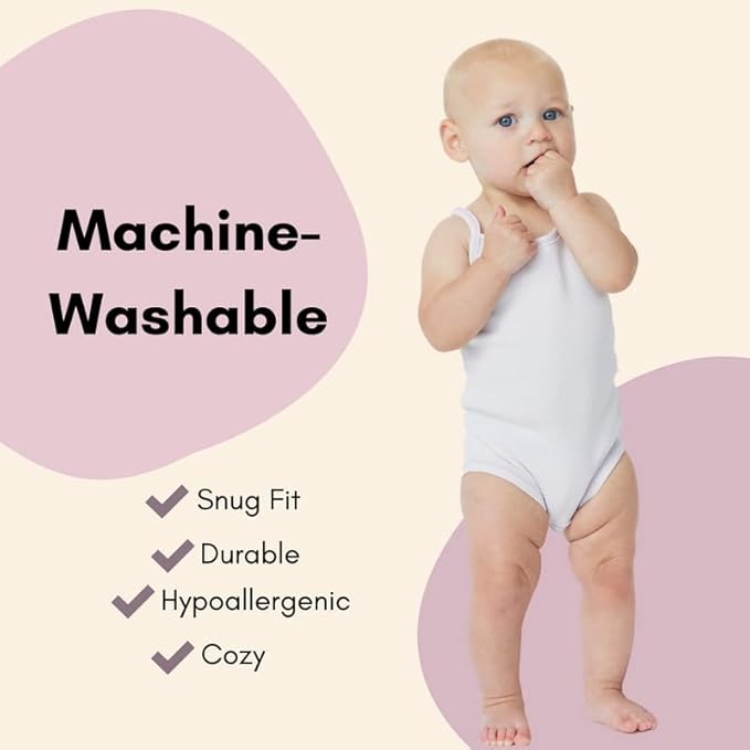 Feathers Tank Top Bodysuits for Baby Girl (2 Pack) Super Soft One-Piece Toddler Bodysuit