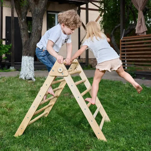 Indoor Montessori Triangle Climbing Ladder – Perfect for Active Kids - KiddoLux