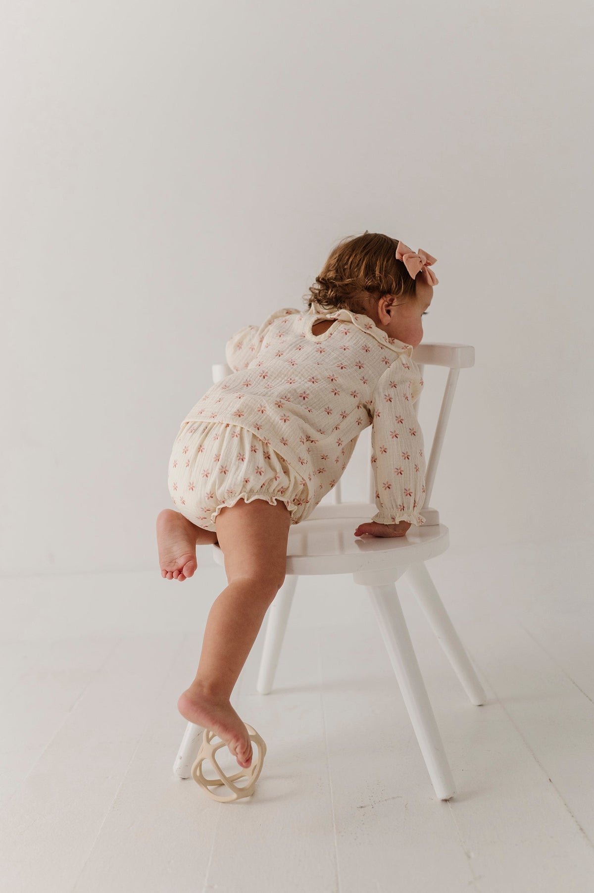 Baby Girl Gauze Blouse Set in Sage