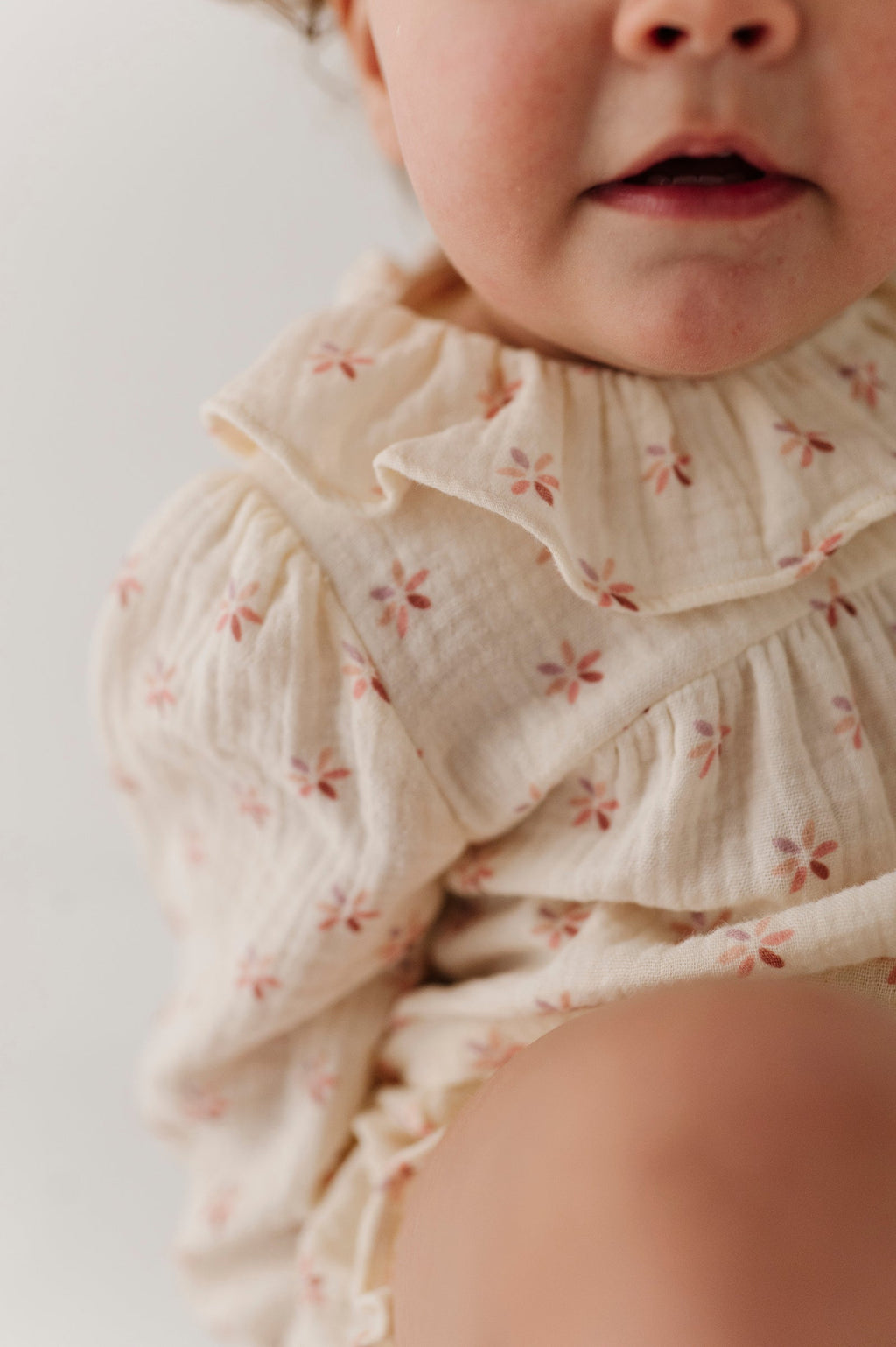 Baby Girl Gauze Blouse Set in Sage