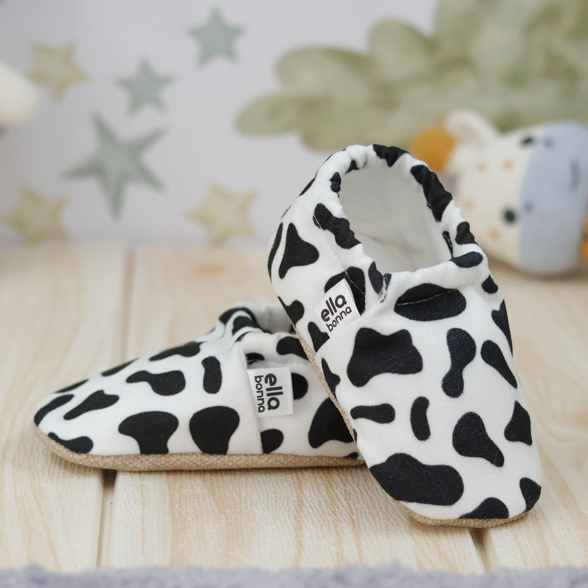 Cow Soft Sole Baby Moccasins