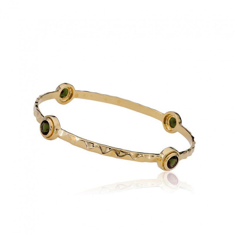 ARCTIC MIST Round Stone Bangle