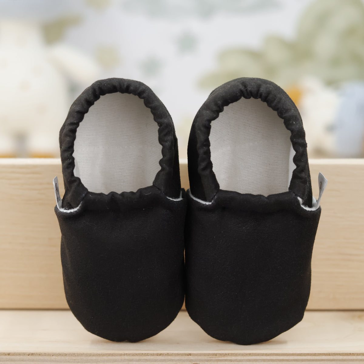 Black Soft Sole Baby Moccasins