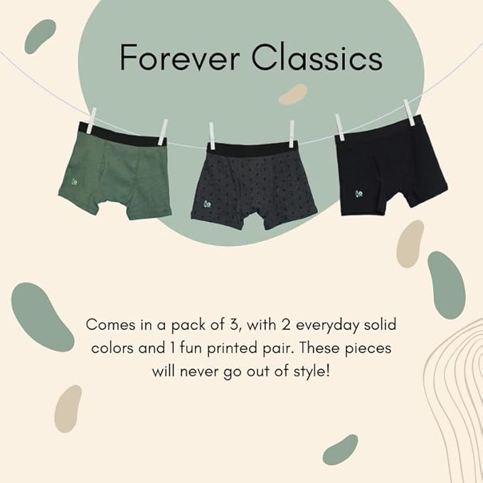 Feathers Boys Cotton Strech Tagless Boxer Briefs Underwear - (3/pack)