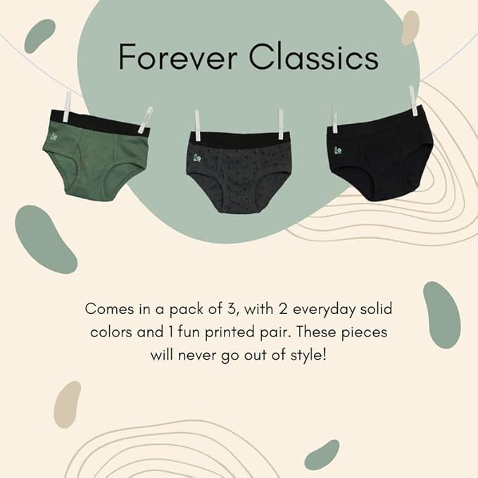 Feathers Boys' Cotton Stretch Tagless Briefs Underwear - (3/pack)