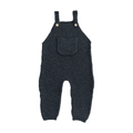 Charcoal Knit Pocket Overalls