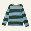Blue & Green Rugby Stripe Long Sleeve T-Shirt