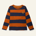 Chestnut & Navy Rugby Stripe Long Sleeve T-Shirt