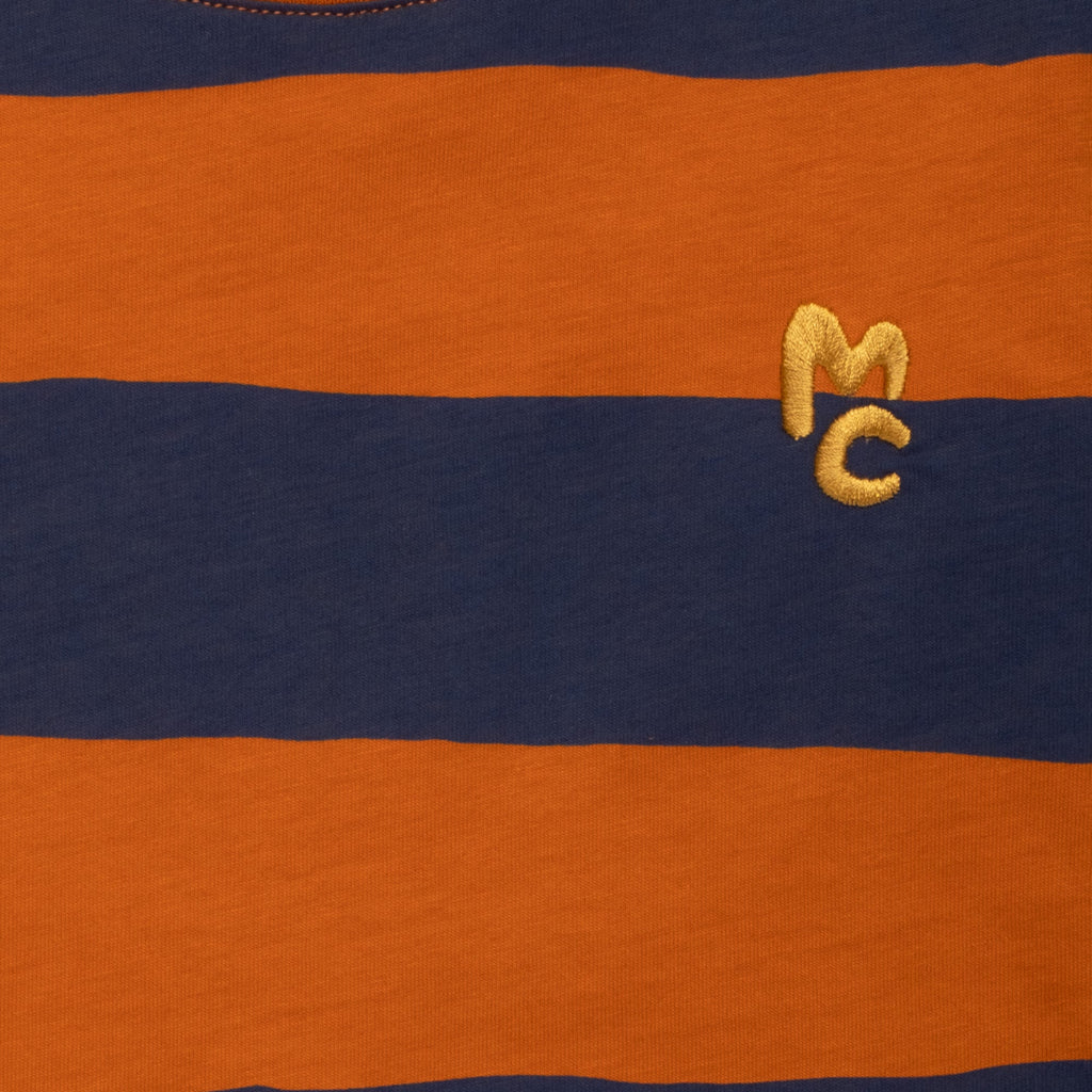 Chestnut & Navy Rugby Stripe Long Sleeve T-Shirt