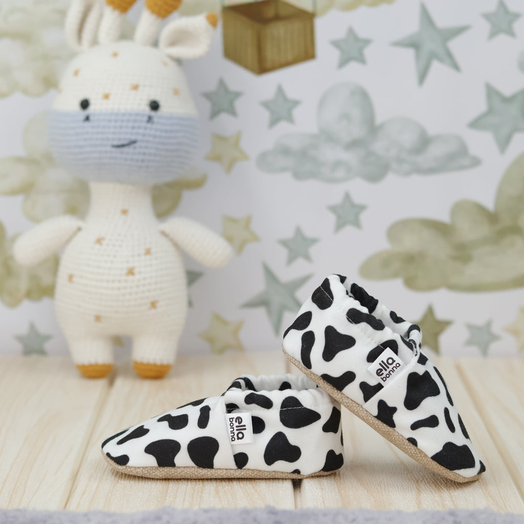 Cow Soft Sole Baby Moccasins