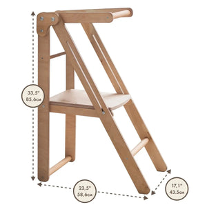 Wooden Step Stool for Kids – Montessori Independence Tool - KiddoLux