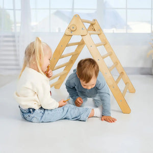 Indoor Montessori Triangle Climbing Ladder – Perfect for Active Kids - KiddoLux