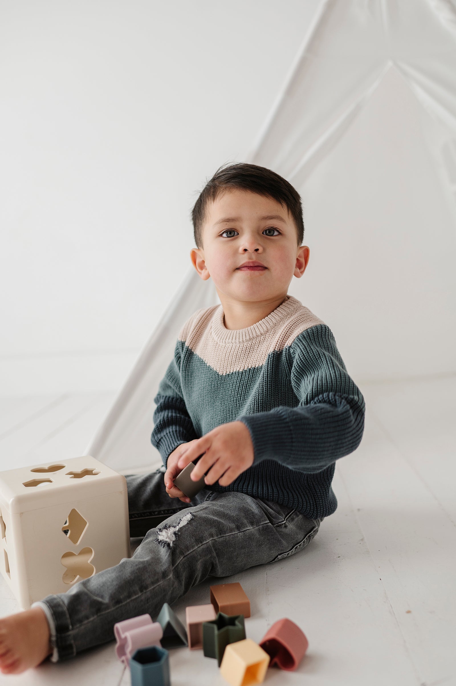 Colorblock Knit Sweater