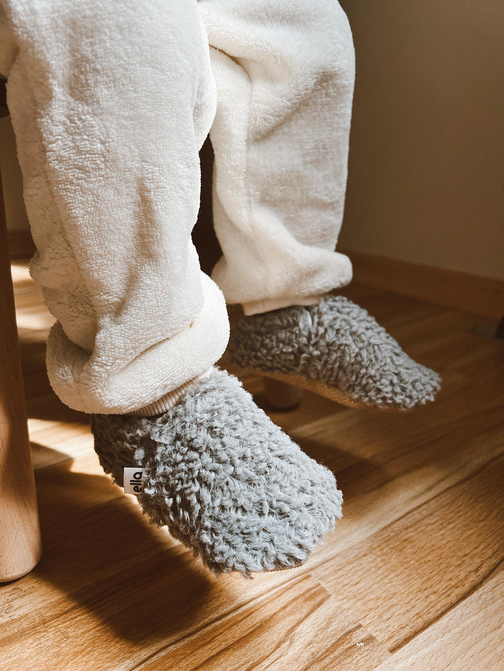 Teddy Soft Sole Baby Slippers – Gray