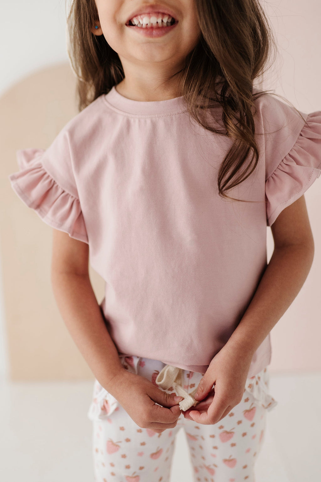 Girl's Ruffle Sleeve Top