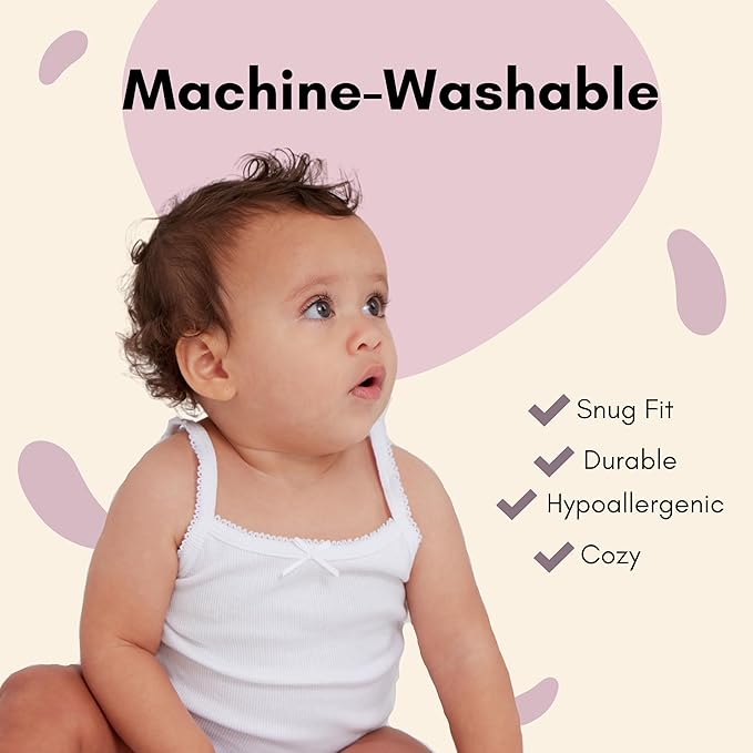 Feathers Tank Top Bodysuits for Baby Girl (2 Pack) Super Soft One-Piece Toddler Bodysuit