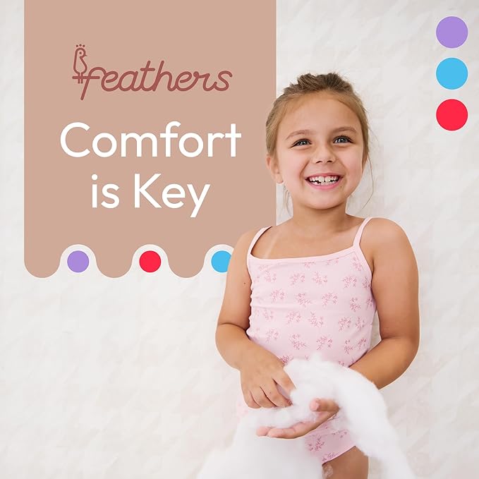 Feathers Leafy Style Super Soft Girls Undershirts Tagless Camisoles – Cotton Cami Girls Tank Tops (5 Pack)