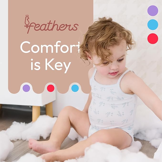 Feathers Leafy Style Tank Top Bodysuits Baby Girl Undershirts – Super Soft One-Piece for Toddler (2 Pack)