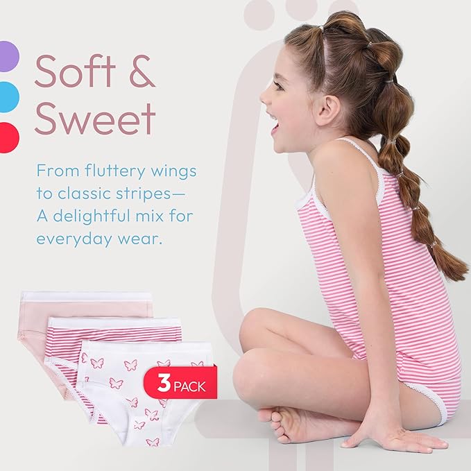 Feathers Solid White Snug Tagless Super Soft Cotton Underwear - Girls Underwear Briefs Panties