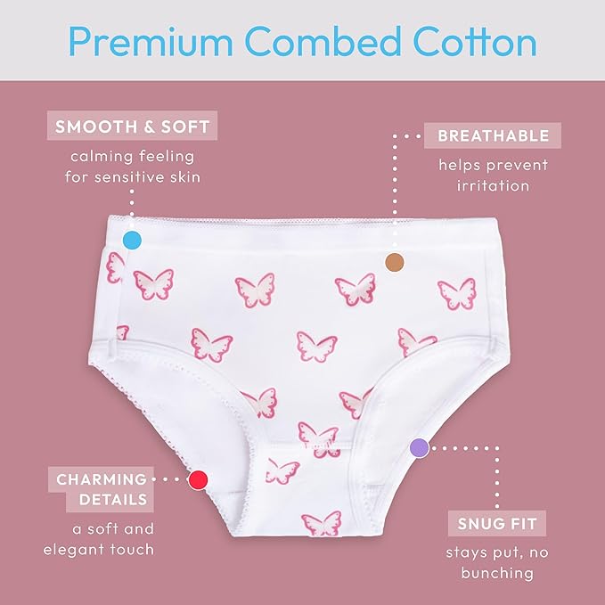 Feathers Solid White Snug Tagless Super Soft Cotton Underwear - Girls Underwear Briefs Panties