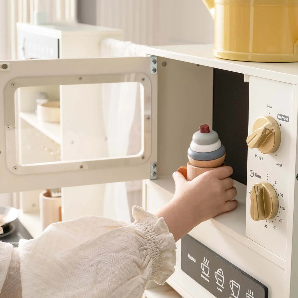 Tiny Land® Play Kitchen with Running Water - Iconic Aqua Kitchen in Cream