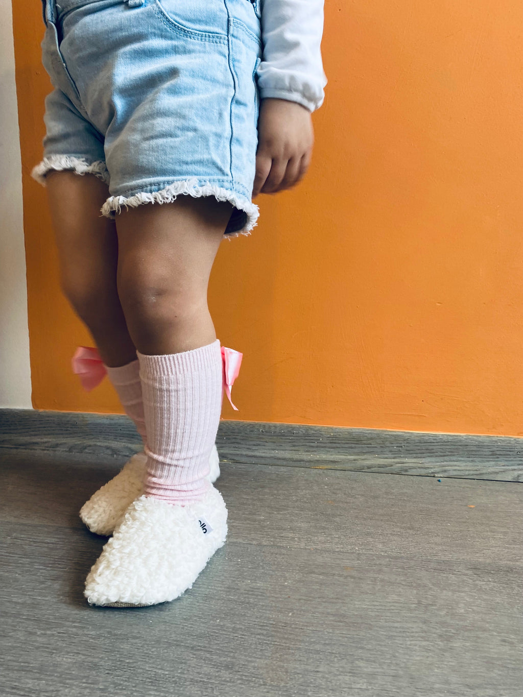 Teddy Soft Sole Baby Slippers – White