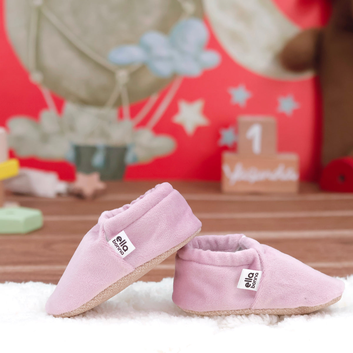 Velvet Soft Sole Baby Moccasins – Pink