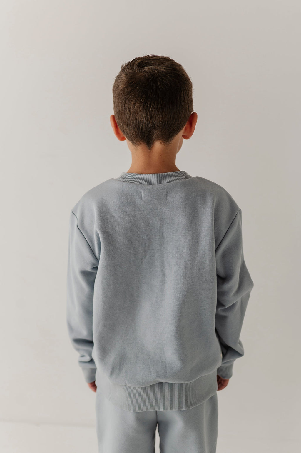 Boys Dario Graphic Sweatshirt in Blue Fog