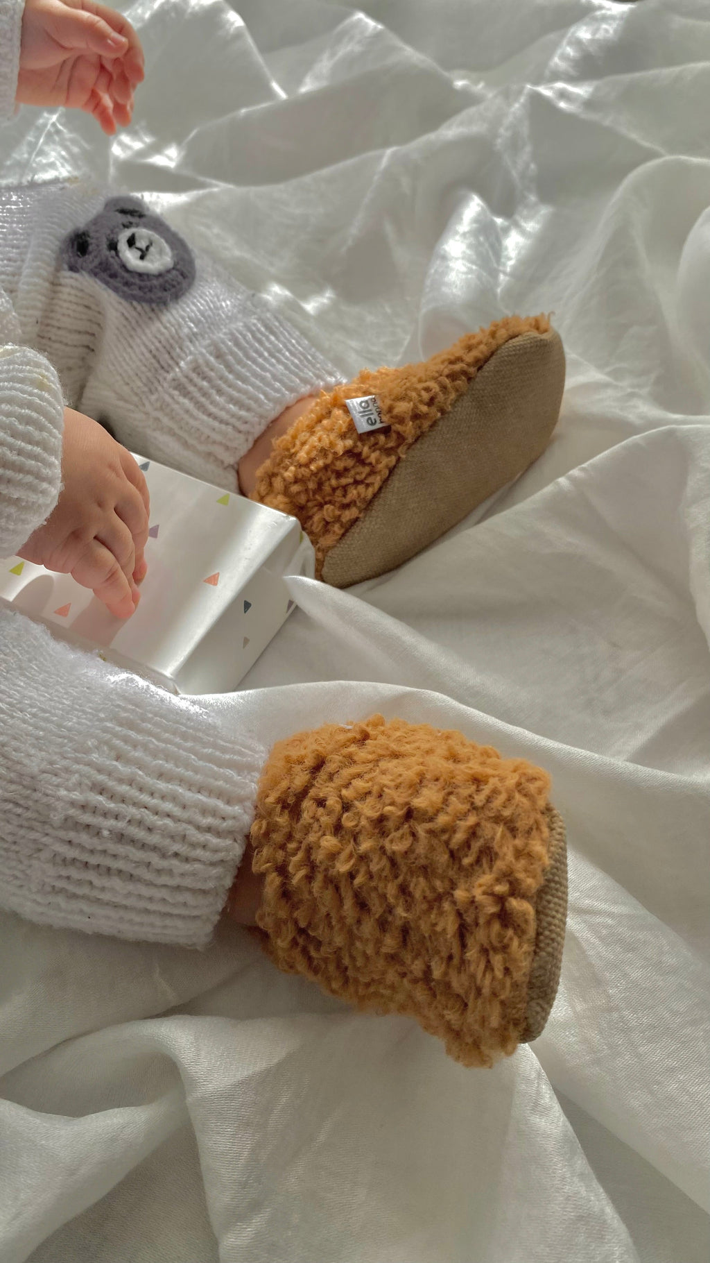 Teddy Soft Sole Baby Slippers – Tan