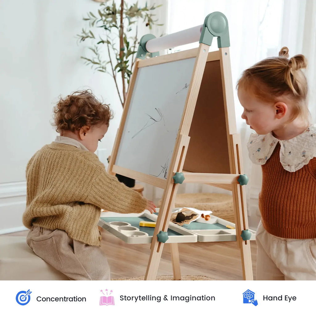 Tiny Land® Pink Magnitales Easel & Paper Roll Set