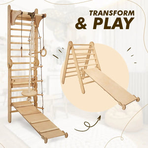 5-in-1 Montessori Climbing Set – Indoor Play Gym for Active Kids - KiddoLux