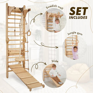 6-in-1 Montessori Climbing Set – Versatile Indoor Gym for Kids - KiddoLux