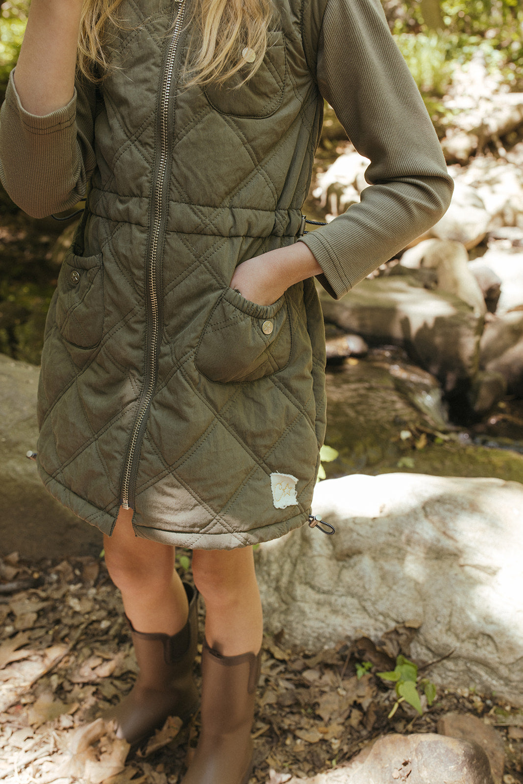 Lyla Quilted Dress - Green