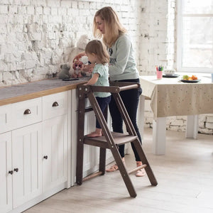 Wooden Step Stool for Kids – Montessori Independence Tool - KiddoLux