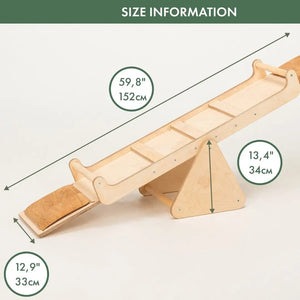 Montessori Wooden Seesaw – Balance & Coordination Development