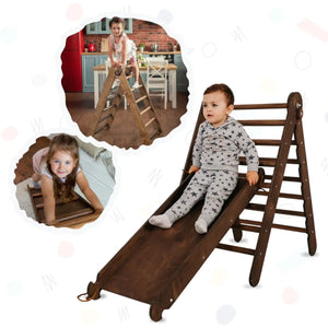 2-in-1 Montessori Ladder & Slide Ramp – Perfect for Kids Active Play - KiddoLux