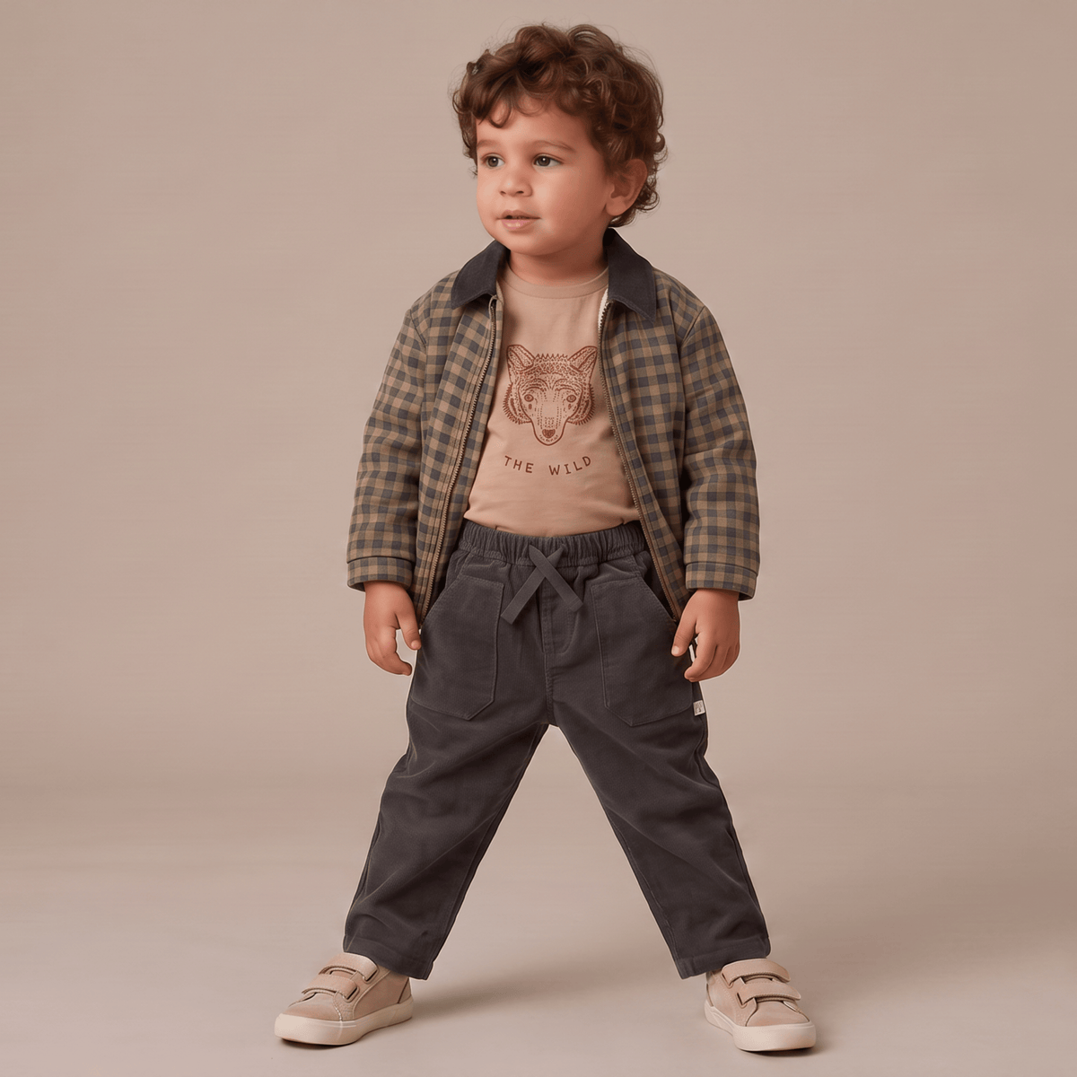 Organic Corduroy Pants - Charcoal